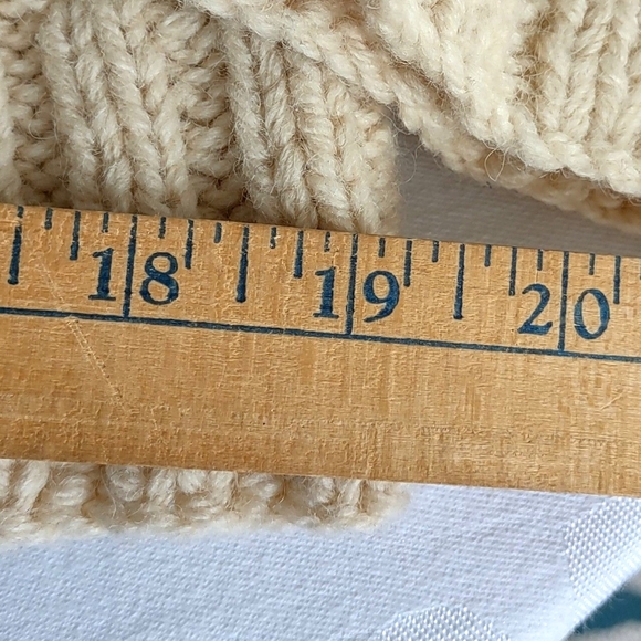 Vintage Aeropostale 100% Wool Hooded Zip-up Ski Sweater Hand Knit Size Medium - Picture 14 of 14